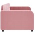 Sofá cama sin colchón terciopelo rosa 80x200