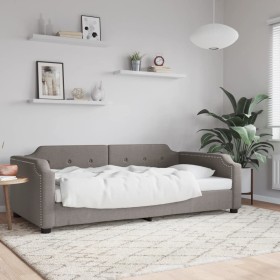 Sofá cama sin colchón tela gris taupe 80x200