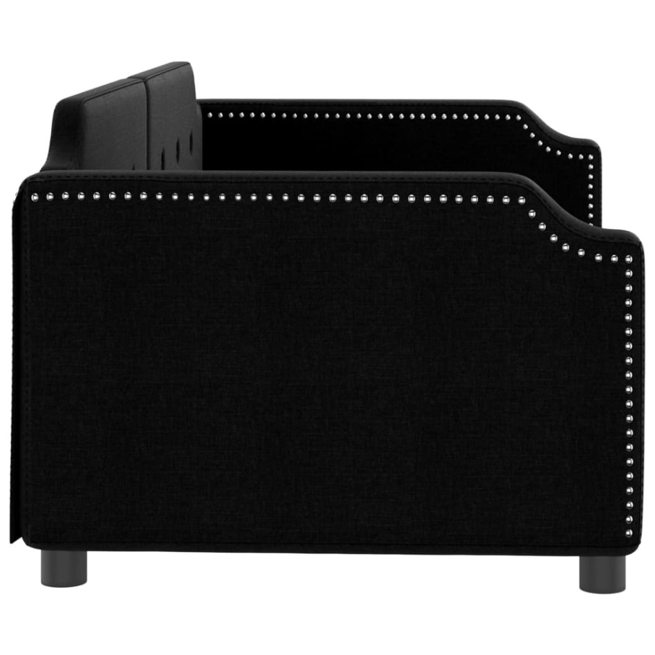 Sofá cama sin colchón tela negro 90x190