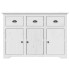 Aparador BODO madera maciza de pino blanco 115,5x44x80