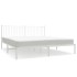 Estructura cama sin colchón con cabecero metal blanco