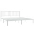 Estructura cama sin colchón con cabecero metal blanco