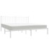 Estructura cama sin colchón con cabecero metal blanco