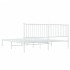 Estructura cama sin colchón con cabecero metal blanco