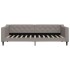 Sofá cama sin colchón tela taupe 90x200