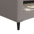 Sofá cama sin colchón tela taupe 90x200