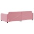 Sofá cama sin colchón terciopelo rosa 90x200