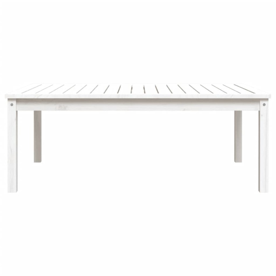Mesa de jardín madera maciza pino blanco 121x82,5x45