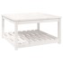 Mesa de jardín madera maciza pino blanco 82,5x82,5x45