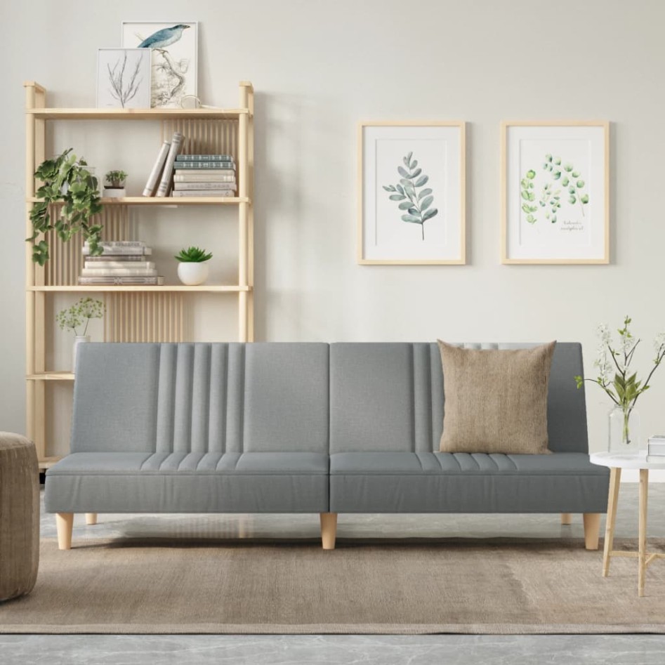 Sofá cama tela gris