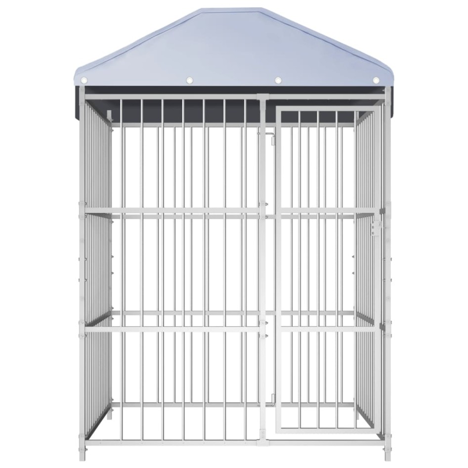 Perrera de exterior con techo 150x150x200