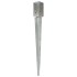 Picas de tierra 12 uds acero galvanizado plateado 7x7x75
