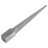 Picas de tierra 12 uds acero galvanizado plateado 7x7x75