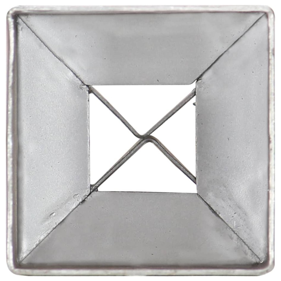 Picas de tierra 12 uds acero galvanizado plateado 7x7x75