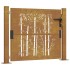 Puerta de jardín acero corten diseño bambú 105x80