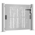 Puerta de jardín acero corten diseño bambú 105x80