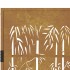 Puerta de jardín acero corten diseño bambú 105x80