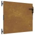 Puerta de jardín acero corten 85x75