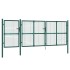 Puerta de malla de jardín acero galvanizado verde 400x175