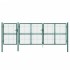 Puerta de malla de jardín acero galvanizado verde 400x175
