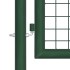 Puerta de malla de jardín acero galvanizado verde 400x175