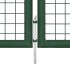 Puerta de malla de jardín acero galvanizado verde 400x175