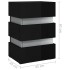 Mesita de noche LED madera ingeniería negro brillo 45x35x67