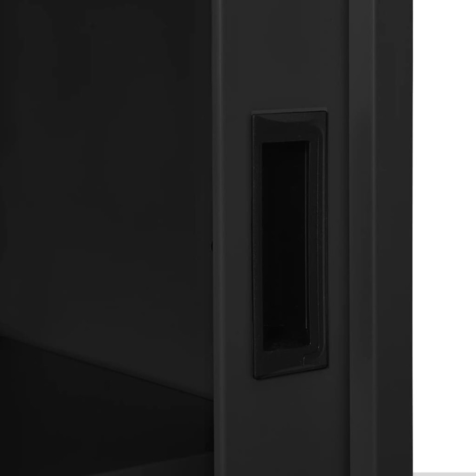 Armario con puerta corredera acero antracita 90x40x90