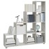 Estantería forma de escalera madera contrachapada gris