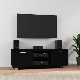 Mueble para TV madera contrachapada negro 120x40,5x35