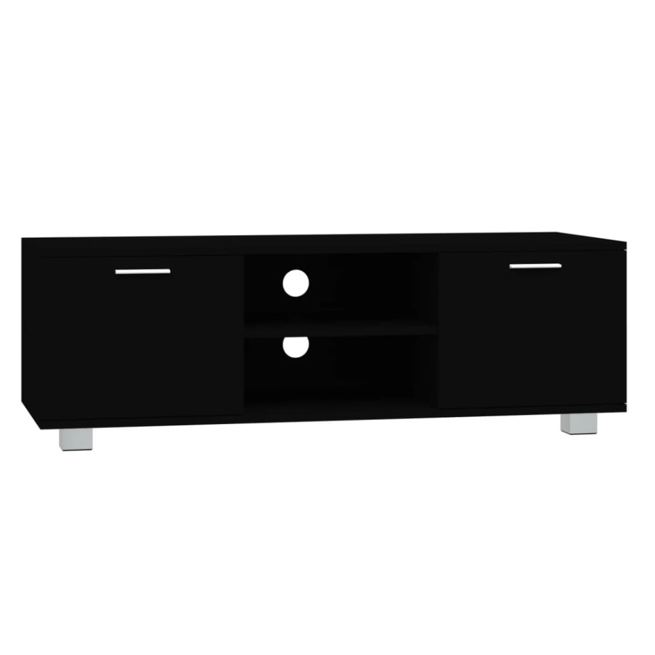 Mueble para TV madera contrachapada negro 120x40,5x35