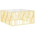 Mesa de centro acero inoxidable y vidrio 100x100x50