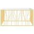 Mesa de centro acero inoxidable y vidrio 100x100x50