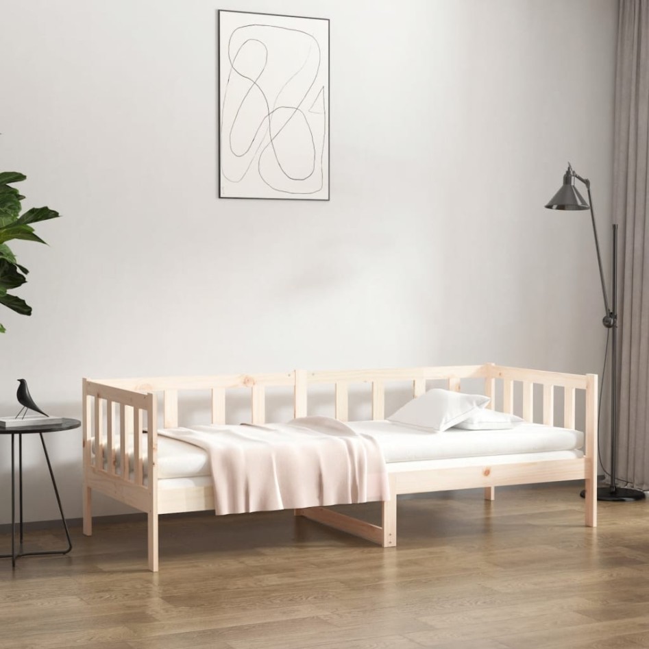 Sofá cama sin colchón madera maciza de pino 80x200