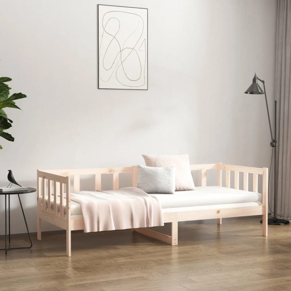 Sofá cama sin colchón madera maciza de pino 80x200