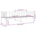 Sofá cama sin colchón madera maciza de pino 80x200