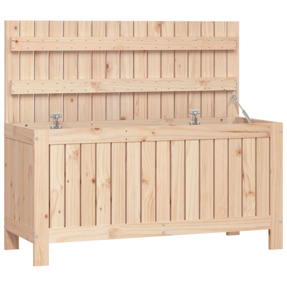 Caja de almacenaje jardín madera maciza de pino 108x42,5x54