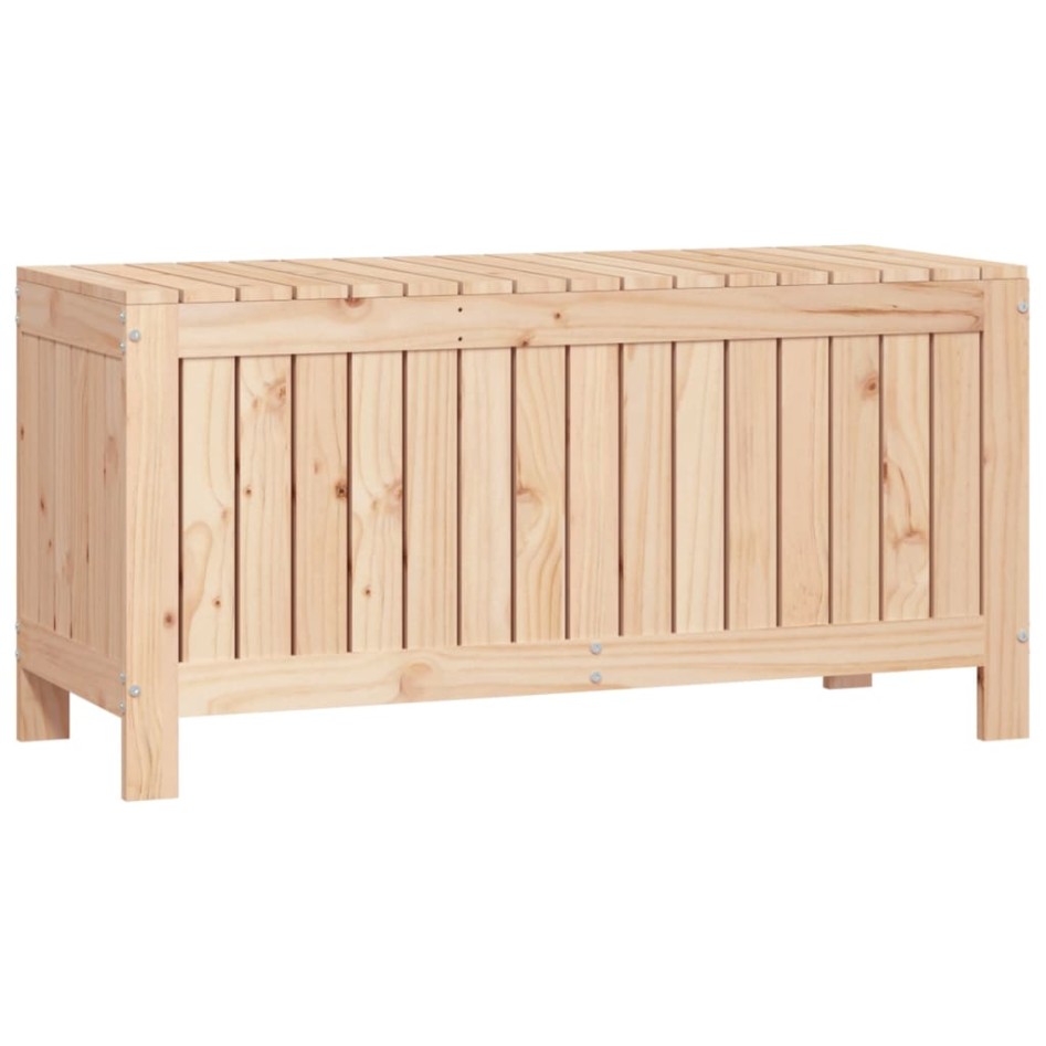 Caja de almacenaje jardín madera maciza de pino 108x42,5x54
