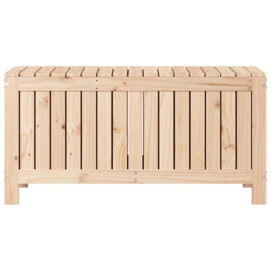 Caja de almacenaje jardín madera maciza de pino 108x42,5x54