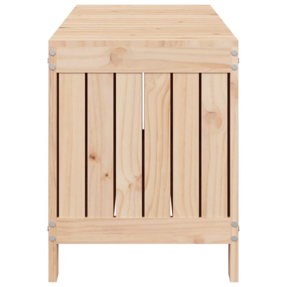 Caja de almacenaje jardín madera maciza de pino 108x42,5x54