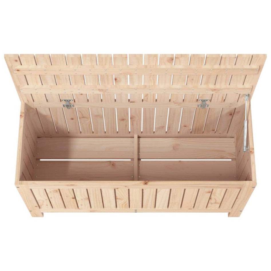 Caja de almacenaje jardín madera maciza de pino 108x42,5x54