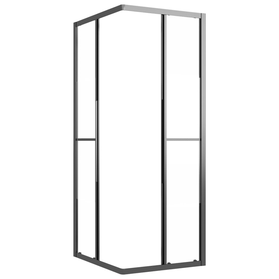 Cabina de ducha ESG semiesmerilado negro 80x70x180