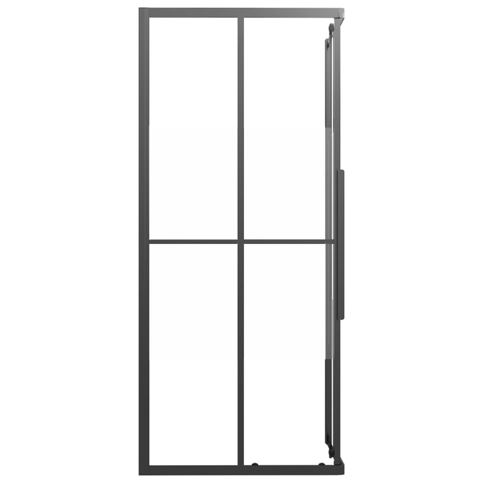Cabina de ducha ESG semiesmerilado negro 80x70x180
