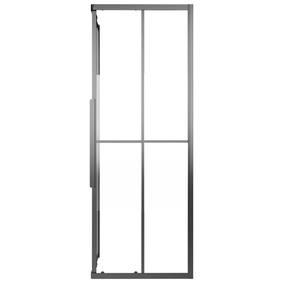 Cabina de ducha ESG semiesmerilado negro 80x70x180