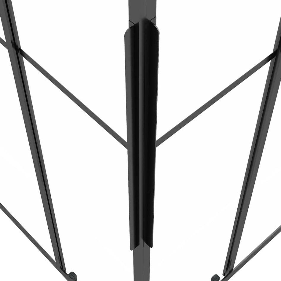 Cabina de ducha ESG semiesmerilado negro 80x70x180