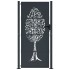 Puerta de jardín acero gris antracita diseño árbol 105x205