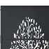 Puerta de jardín acero gris antracita diseño árbol 105x205