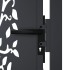 Puerta de jardín acero gris antracita diseño árbol 105x205