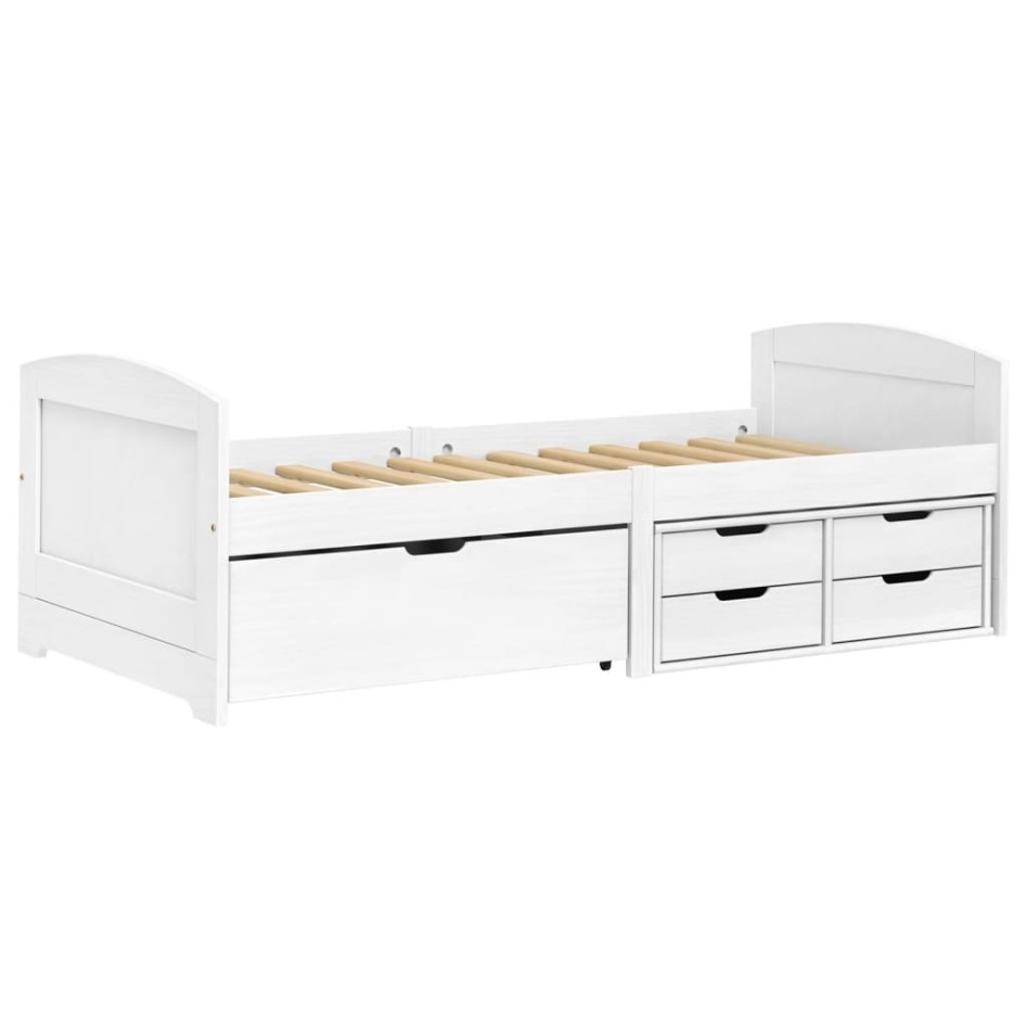 Sofá cama con 5 cajones madera maciza pino blanca IRUN