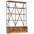 Estantería de 4 niveles 6 cajones madera de mango 122x36x181